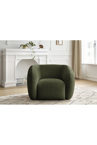 Fauteuil Céline - Donkergroen Getextureerd stof