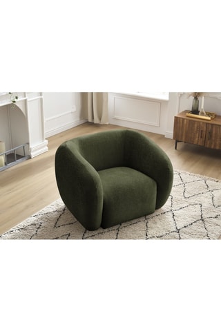 Fauteuil Céline - Donkergroen Getextureerd stof