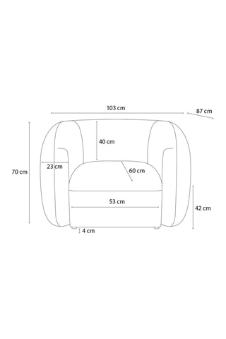 Fauteuil Céline - Donkergroen Getextureerd stof