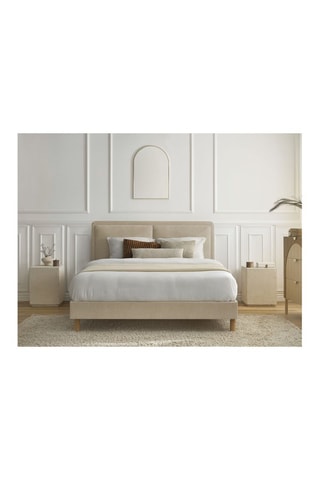 Lit avec sommier en sapin massif et bois Mara