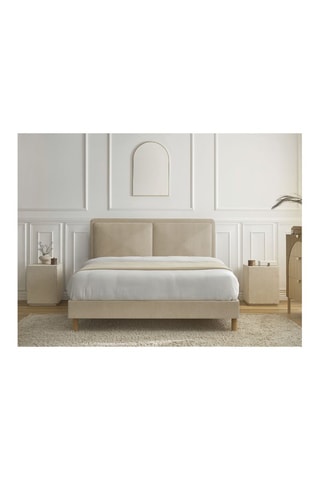 Lit avec sommier en sapin massif et bois Mara