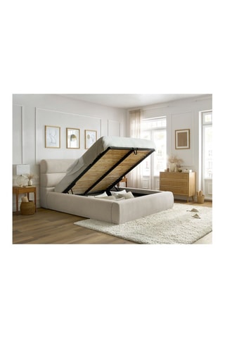 Lit-coffre avec sommier en bois Jagna