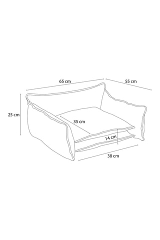 Panier pour chien Pluto – Marron - En velours côtelé - M