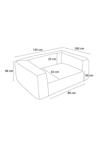 Panier pour chien Salto – Marron - En velours côtelé - XXL