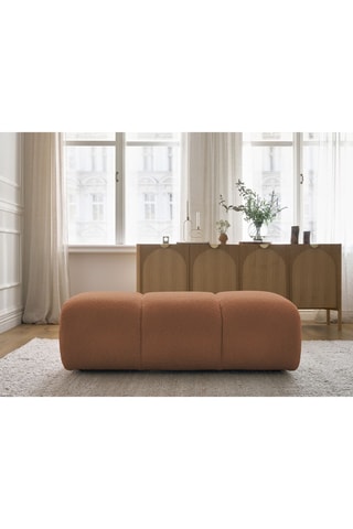 Pouf Pamira - Marron - En tissu bouclette
