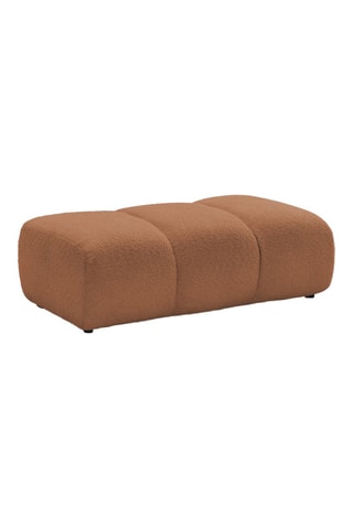 Pouf Pamira - Marron - En tissu bouclette
