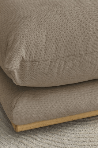 Pouf Ernest – Taupe - En tissu doux
