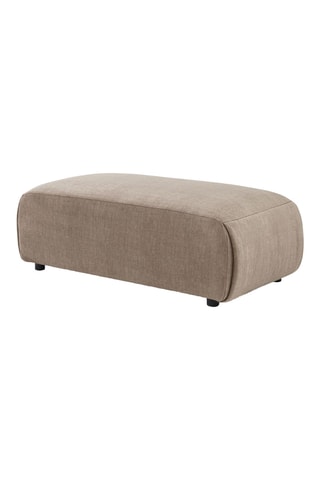 Pouf Jeanne - Taupe - En tissu velours