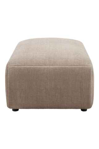 Pouf Jeanne - Taupe - En tissu velours