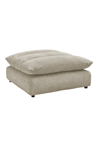 Pouf Neil - Beige - En tissu texturé 