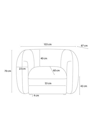 Fauteuil Celine – Taupe - En tissu bouclette