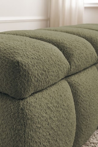 Banc-coffre Denali - Kaki - Tissu bouclette - 146 x 56 x 52 cm