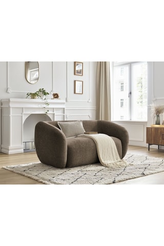 Canapé Celine – Marron - 2 places - En tissu texturé doux au toucher