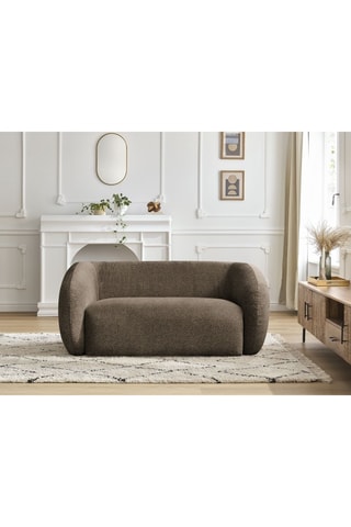 Canapé Celine – Marron - 2 places - En tissu texturé doux au toucher