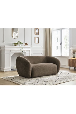 Canapé Celine – Marron - 2 places - En tissu texturé doux au toucher