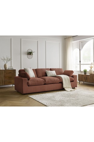 Canapé Belair – Marron - 3 places - En velours côtelé