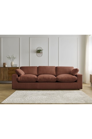 Canapé Belair – Marron - 3 places - En velours côtelé