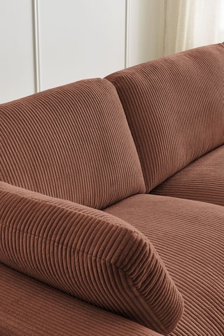 Canapé Belair – Marron - 3 places - En velours côtelé