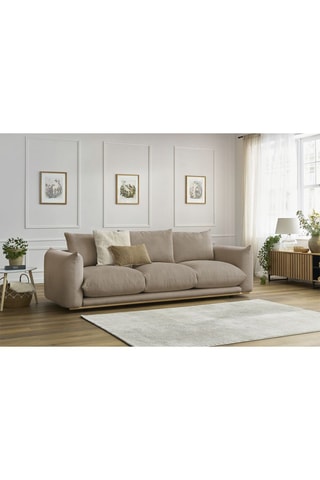 Canapé Ernest – Taupe - 3 places - En tissu lisse doux au toucher