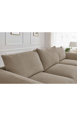 Canapé Ernest – Taupe - 3 places - En tissu lisse doux au toucher