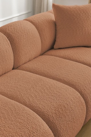 Canapé Pamira - Marron - 3 places - En tissu bouclette