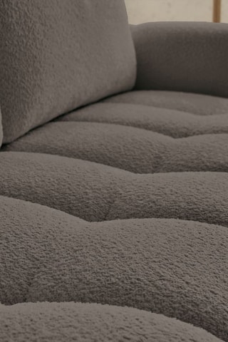 Canapé convertible Fuji - Gris foncé - 3 places - En tissu bouclette