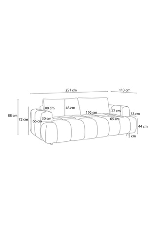 Canapé convertible Fuji - Gris foncé - 3 places - En tissu bouclette
