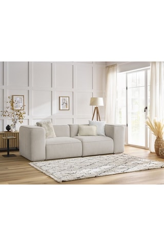 Canapé Zephyr – Beige - 2 places - En tissu texturé doux et déperlant