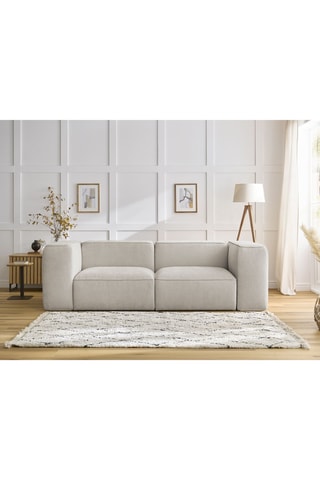 Canapé Zephyr – Beige - 2 places - En tissu texturé doux et déperlant