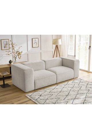 Canapé Zephyr – Beige - 2 places - En tissu texturé doux et déperlant