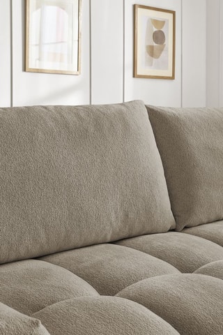 Canapé convertible Everest - Taupe - 3 places - Couchage 197 x 153 cm - En tissu chiné