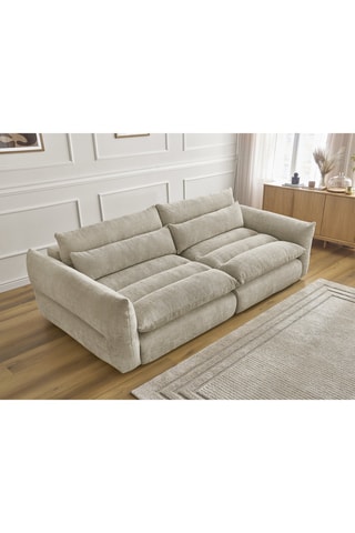 Canapé Neil - Beige - 4 places - En tissu texturé