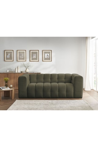 Canapé convertible Cloud - Kaki - 3 places - En tissu lisse