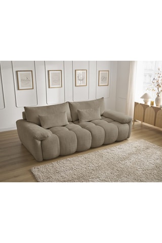 Canapé Ivane - Taupe - 3 places - En tissu texturé