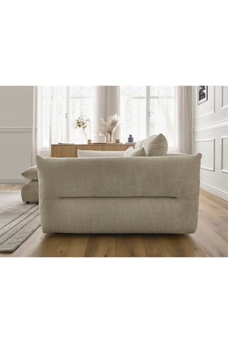 Canapé d'angle gauche Neil - Beige - 3 places - En tissu polyester