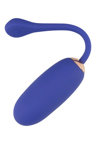 Ovo vibratório com telecomandado - 8 cm - Azul