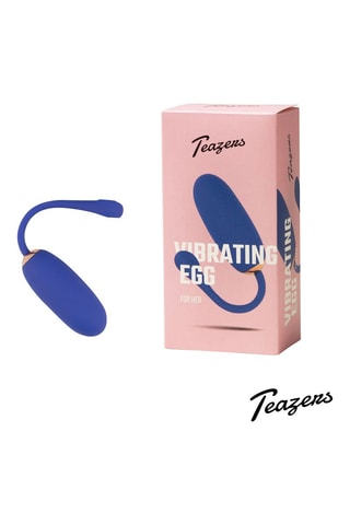 Ovo vibratório com telecomandado - 8 cm - Azul