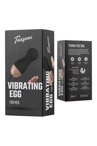 Ovo vibratório telecomandado Preto e dourado rosa - 8,5 cm