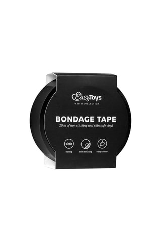 Fita adesiva de bondage 
Preto - 20 m