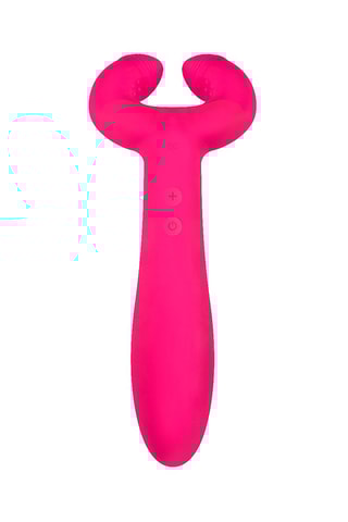 Vibrador Deluxe para casal Rosa - 18 cm