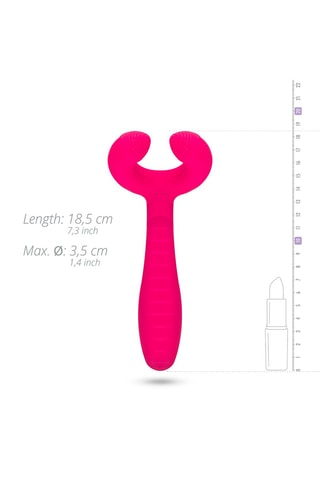 Vibrador Deluxe para casal Rosa - 18 cm