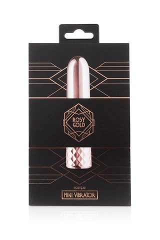 Mini vibrador - Dourado rosa - 7 cm