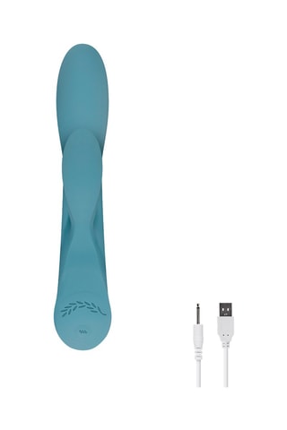 Vibrador Rabbit  Turquesa - 21 cm