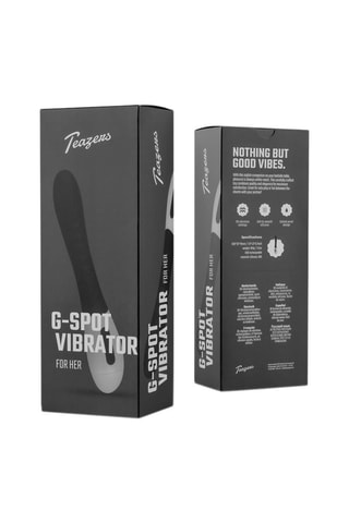 Vibrador Ponto G Teazers Preto e branco - 13 cm