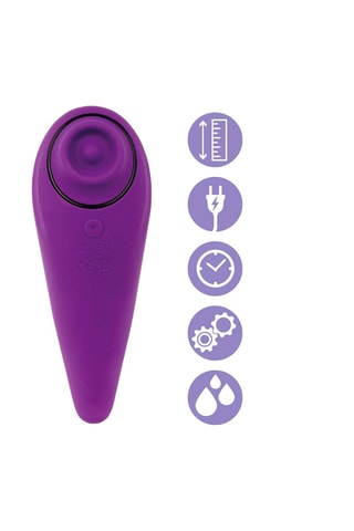 Estimulador clitoridiano vibratório waterproof Tapping & Tickling Femmegasm - Violeta