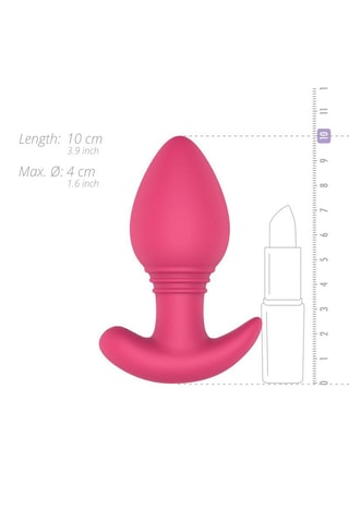 Plug anal vibratório Axel - Rosa - 9 cm