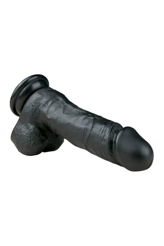 Dildo realista Preto - 17,5 cm