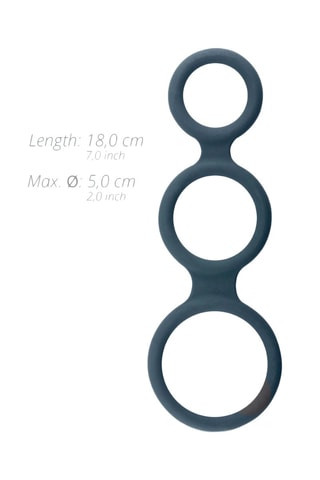 Anel peniano Triple Ring Antracite