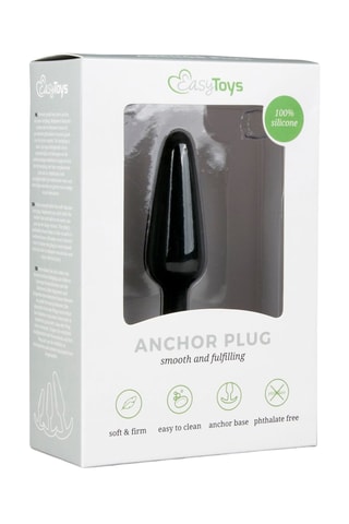 Plug anal- Preto - 8 cm