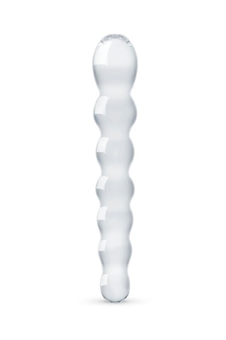 Dildo de vidro nº19 - Transparente - 20 cm